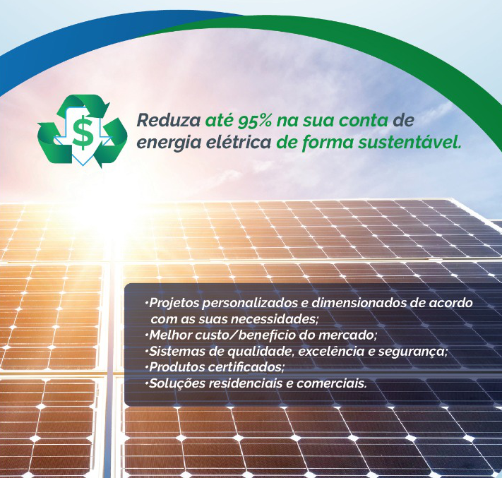 Painéis solares em área rural